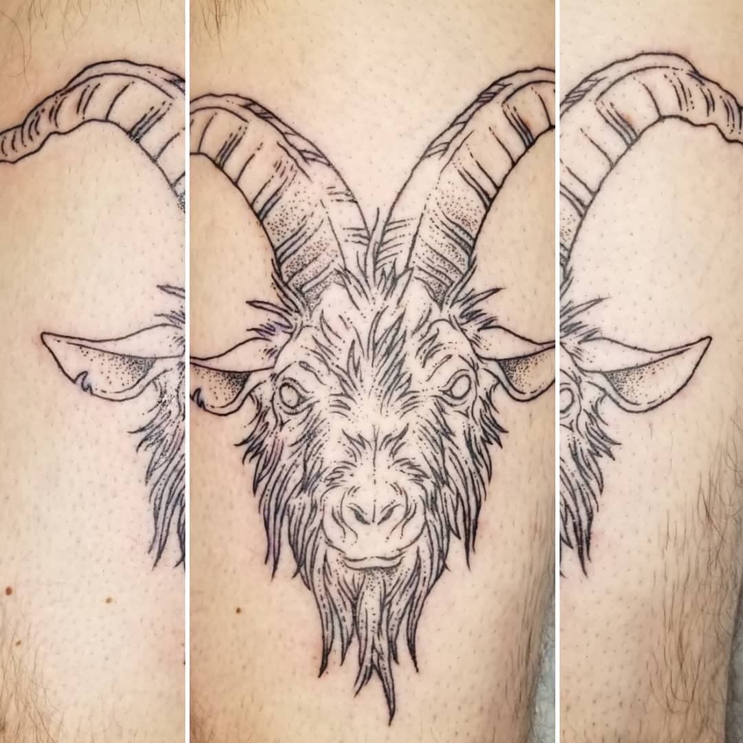 Goat tattoo design